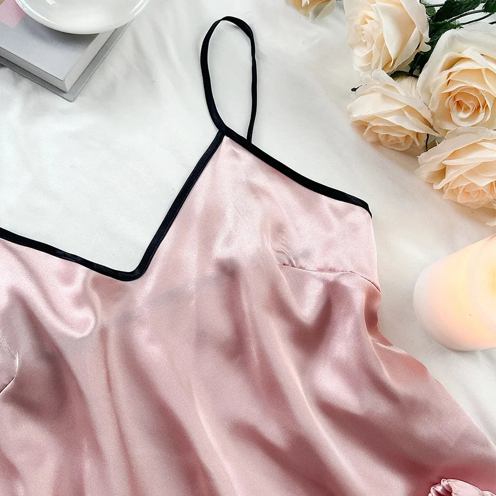 Ruffled Edge Pajama Set