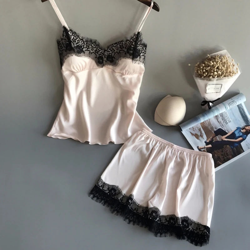 Midnight Satin Set