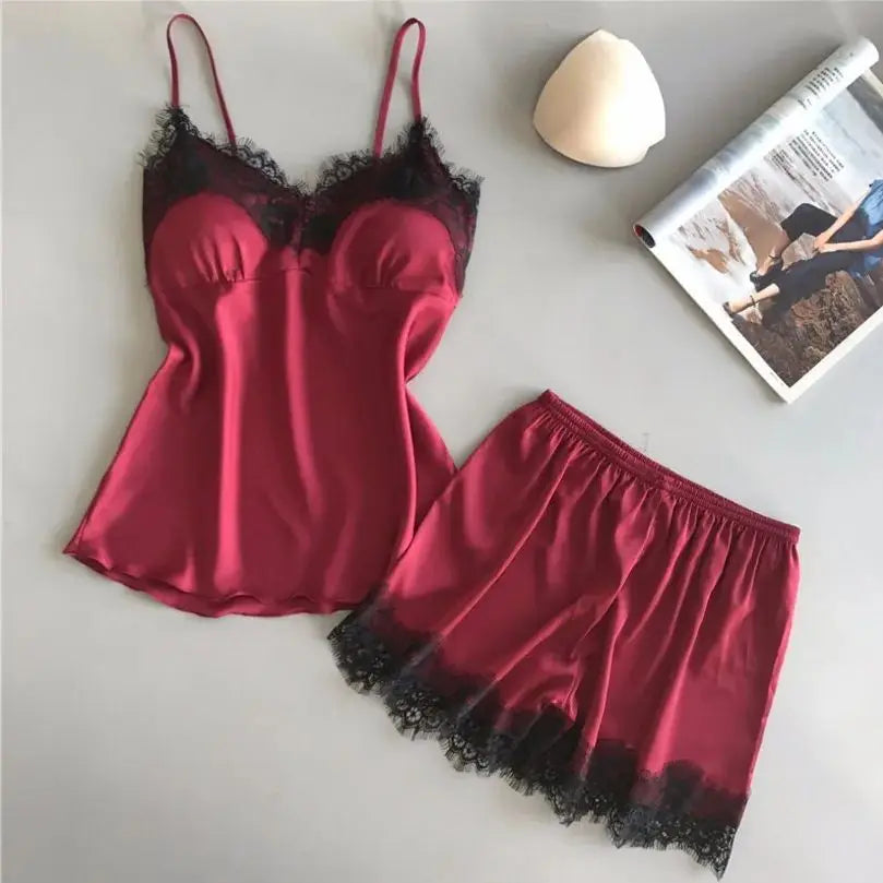 Midnight Satin Set