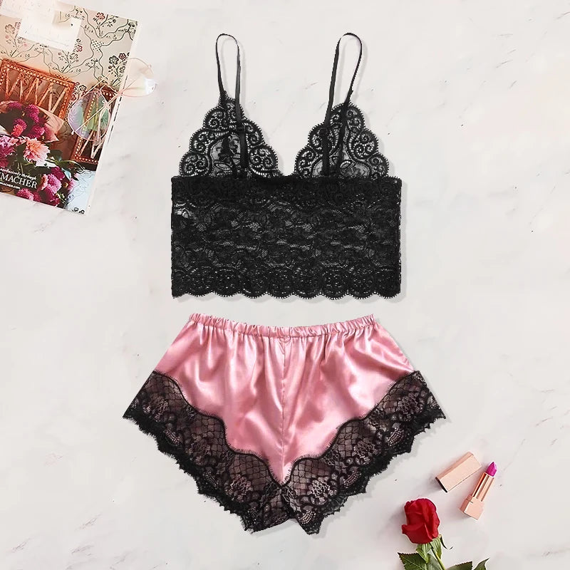 Sexy Lace Pajama Set