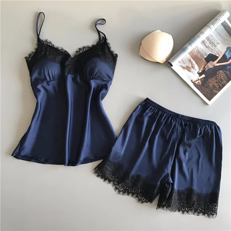 Midnight Satin Set