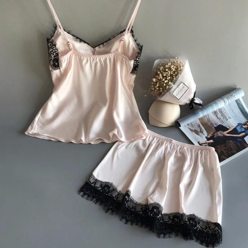 Midnight Satin Set