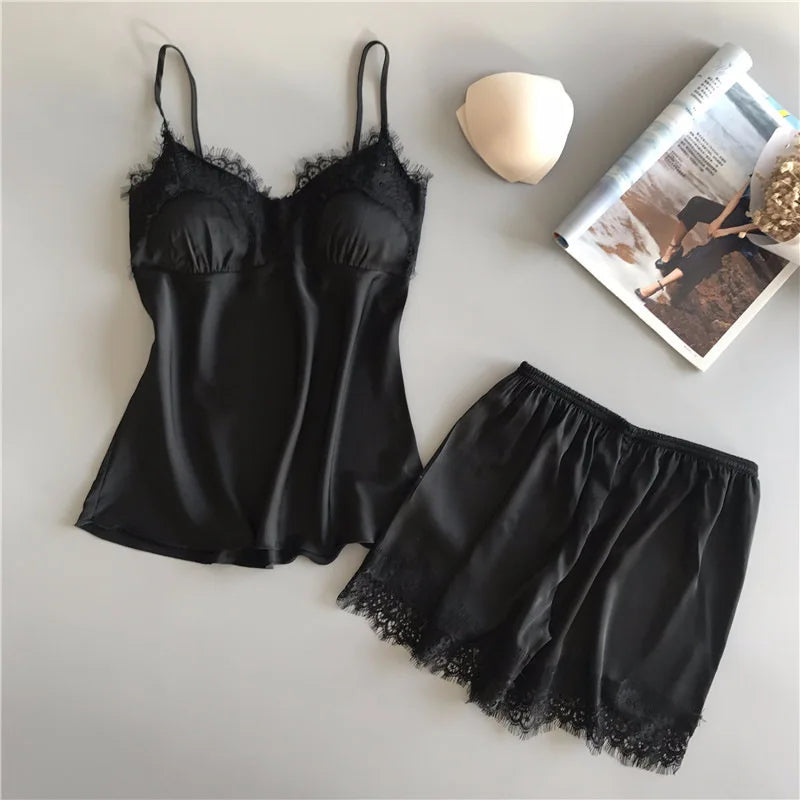 Midnight Satin Set