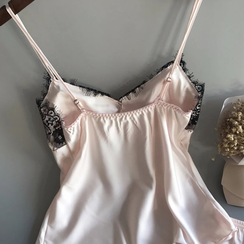 Midnight Satin Set